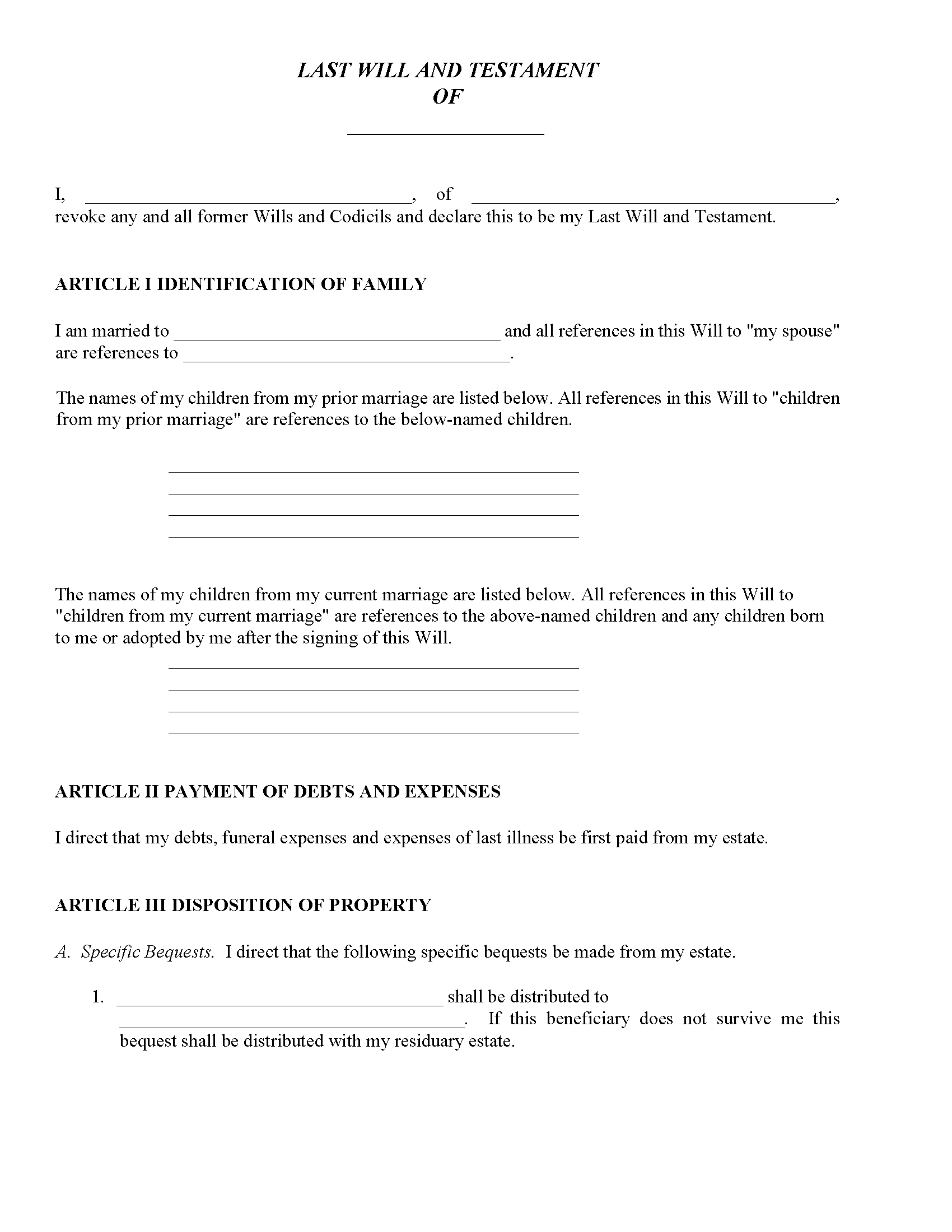maryland-will-for-remarried-with-children-free-printable-legal-forms