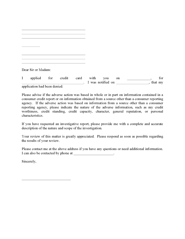 Challenge Credit Card Denial Challenge Credit Card Denial