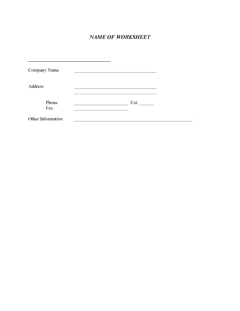 Corporate Records Form