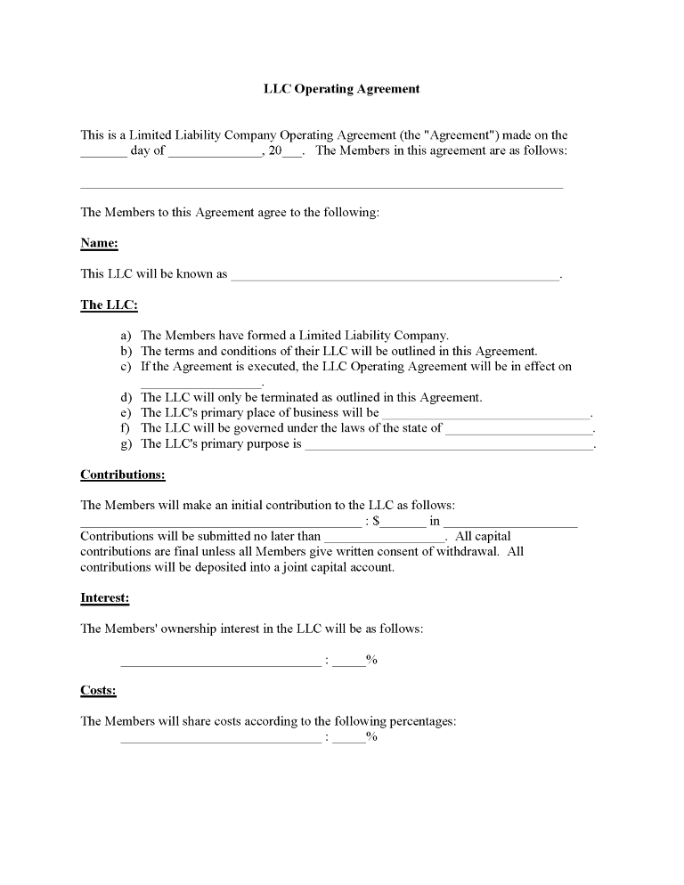 Corporation and LLC Forms