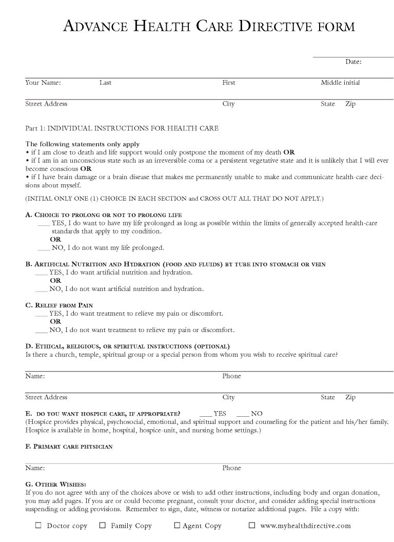 Hawaii Health Care Power of Attorney Form
