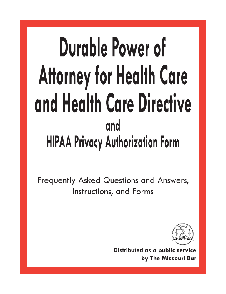 Missouri Advance Health Care Directive Form
