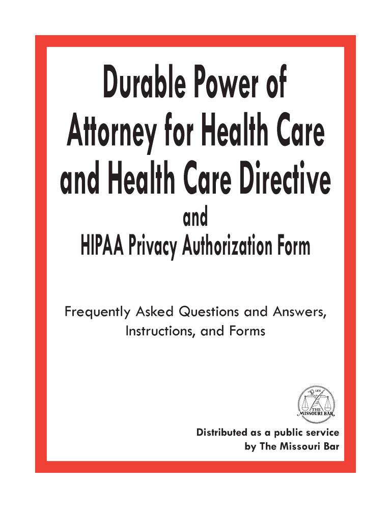 Missouri Advance Directive For Health Care Missouri Advance Directive For Health Care Form