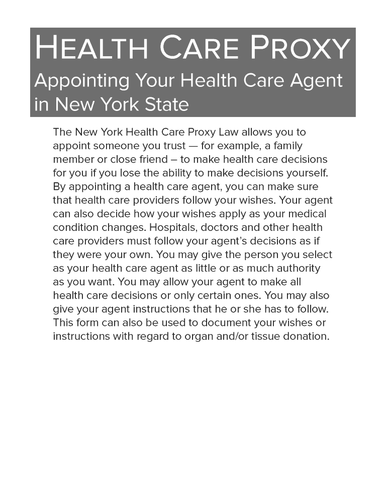 New York Health Care Power of Attorney Form New York Health Care Power of Attorney Form