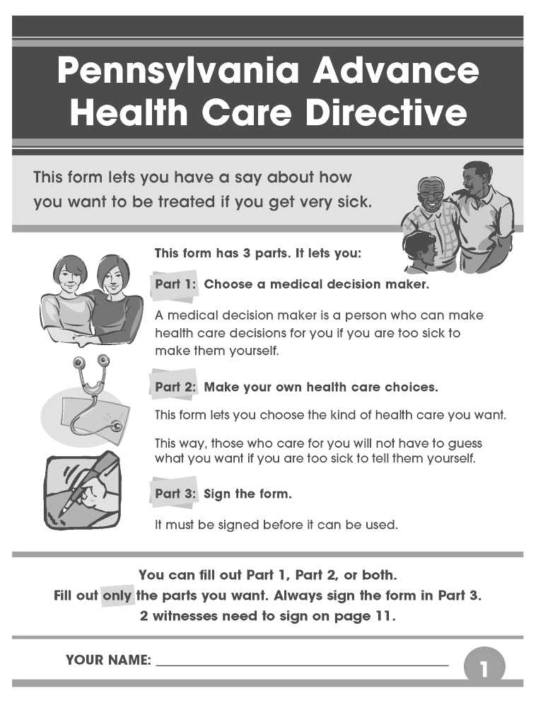Pennsylvania Health Care Power of Attorney Form Pennsylvania Health Care Power of Attorney Form