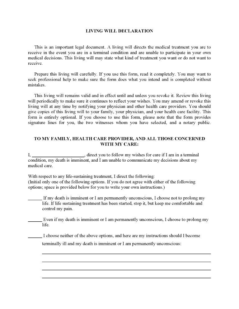 South Dakota Advance Directive For Health Care South Dakota Advance Directive For Health Care Form