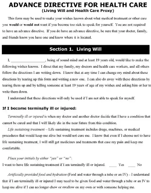 Advance Health Care Directives All States