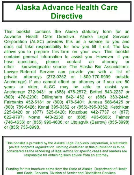 Alaska Medical Power of Attorney