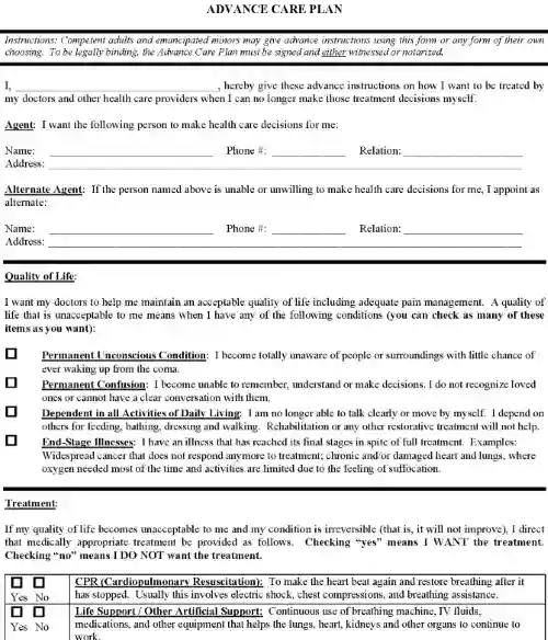 Arkansas Advance Healthcare Directive Word