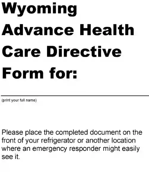 Wyoming Advance Healthcare Directive PDF
