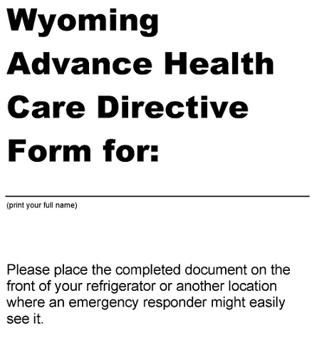 Wyoming Living Will PDF