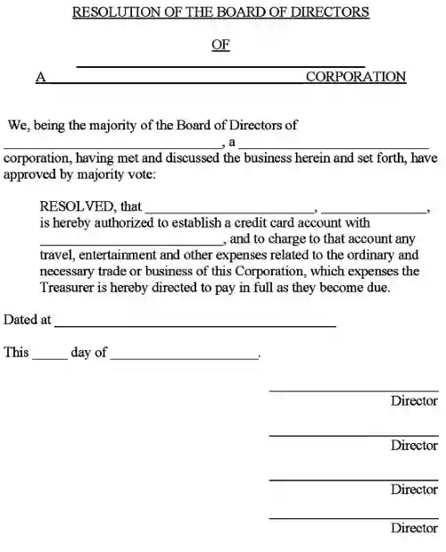 Authorization to Establish Credit Card
