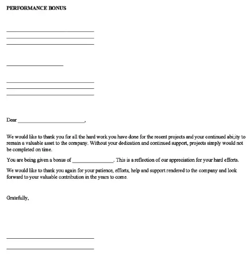 Company Bonus Form PDF