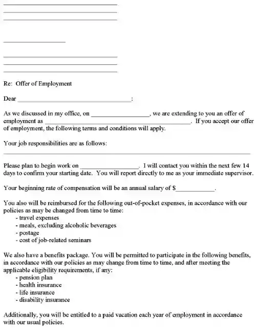 Employment Confirmation Letter