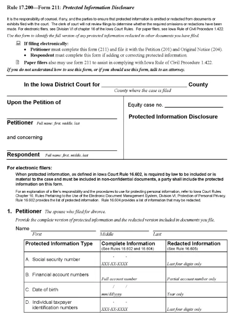 Iowa Protected Information Disclosure PDF
