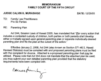 Kauai Parenting Plan PDF