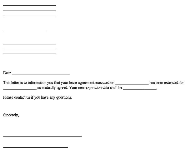 Lease Extension Agreement PDF