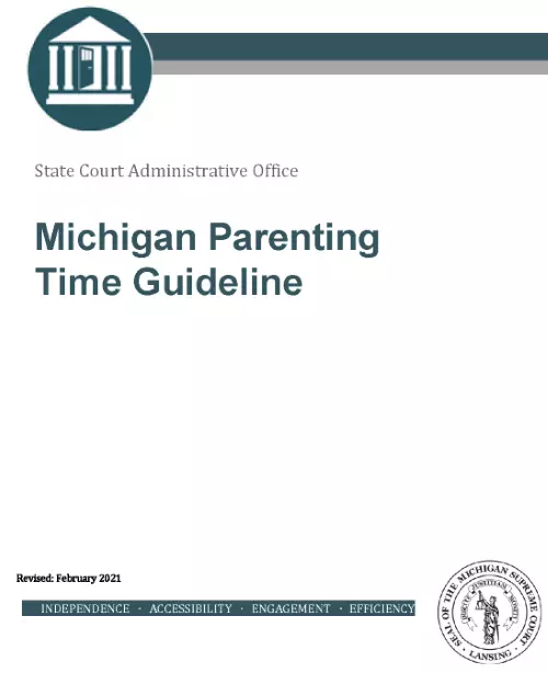 Michigan Parenting Time Guideline PDF