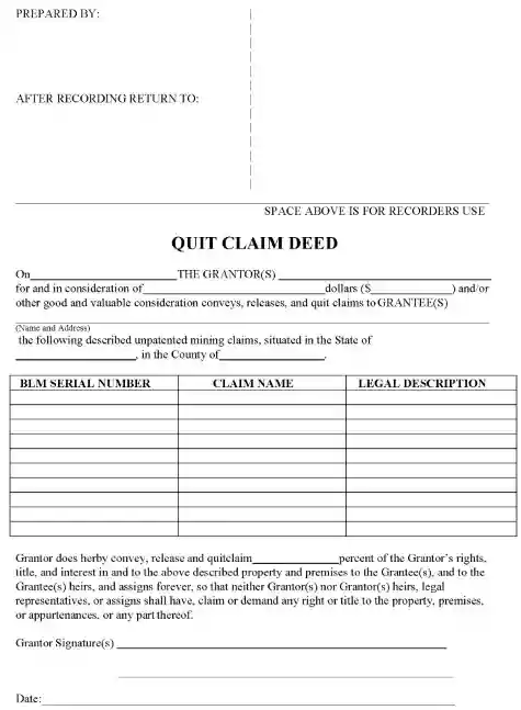 Montana Quitclaim Deed PDF