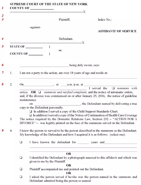 New York Affidavit of Service PDF