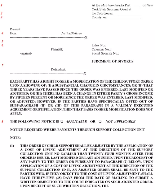 New York Judgment of Divorce PDF