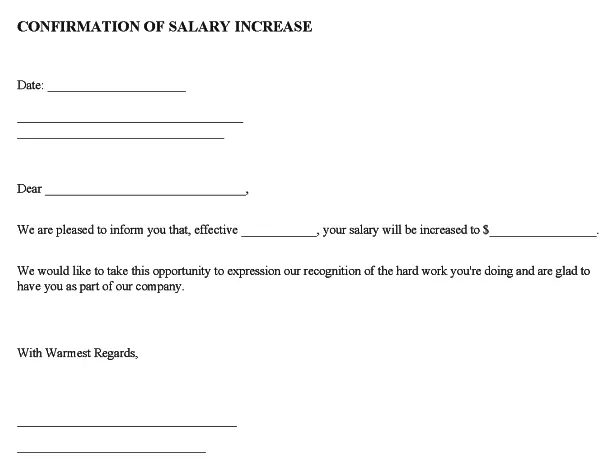 Raise Confirmation Form