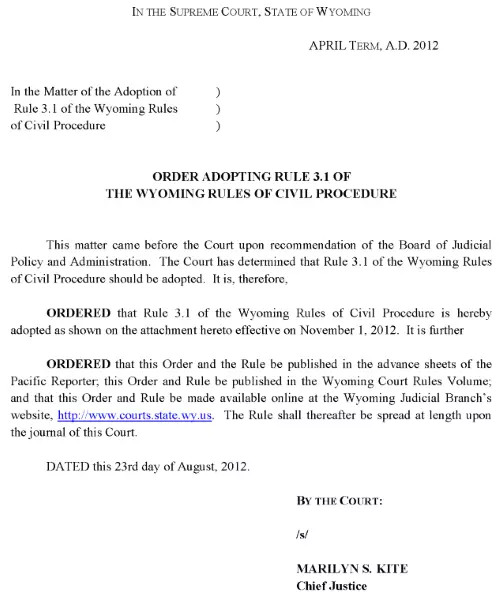 Wyoming Civil Case Cover Sheet Instructions PDF