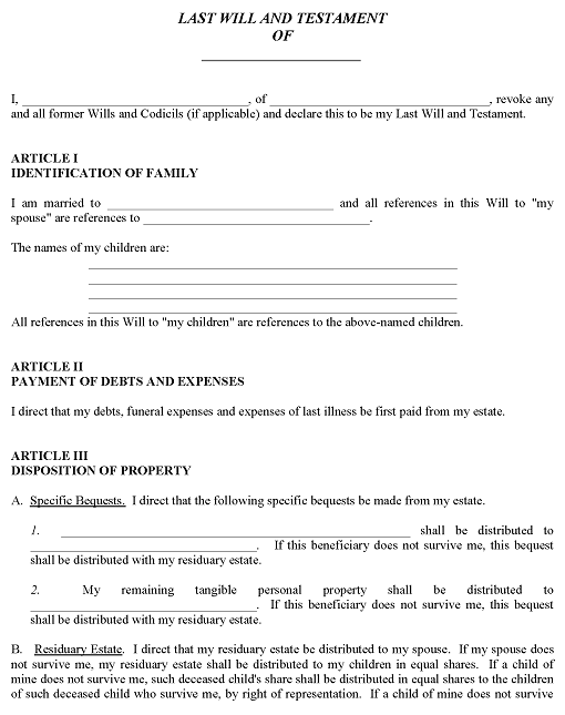 Do It Yourself Will Kit For Married Person PDF